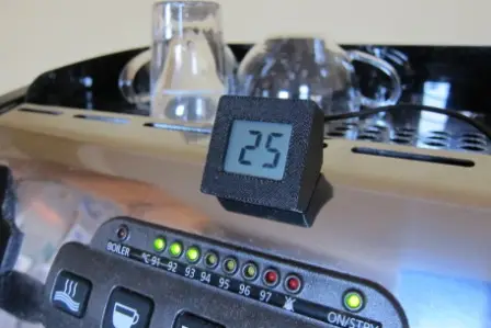 a close-up of a shot timer